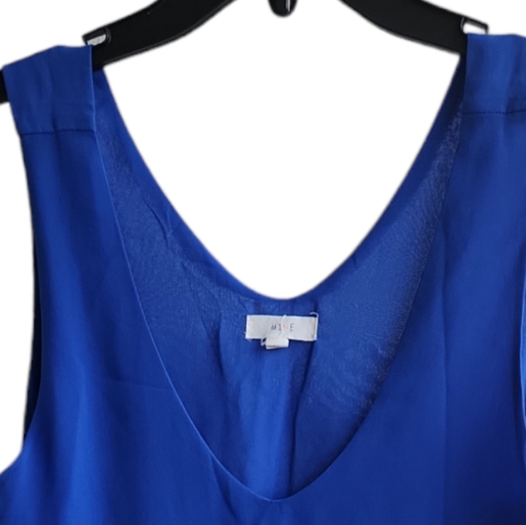 MINE Royal blue sleveless  top Sz M - Picture 5 of 13